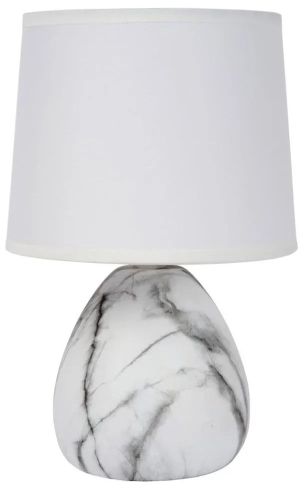 Lampă de masă MARMO 1xE14/40W/230V alb Lucide 47508/81/31
