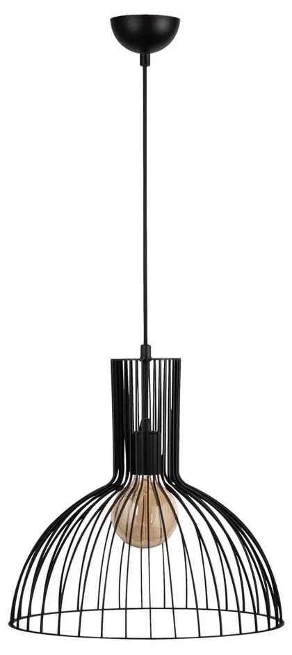 Lustră neagră cu abajur din metal ø 38 cm Fellini – Opviq lights