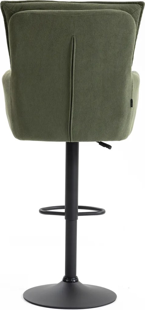 HR250W Scaun Catifea Reiată Premium culoare verde salvie Bază Neagră