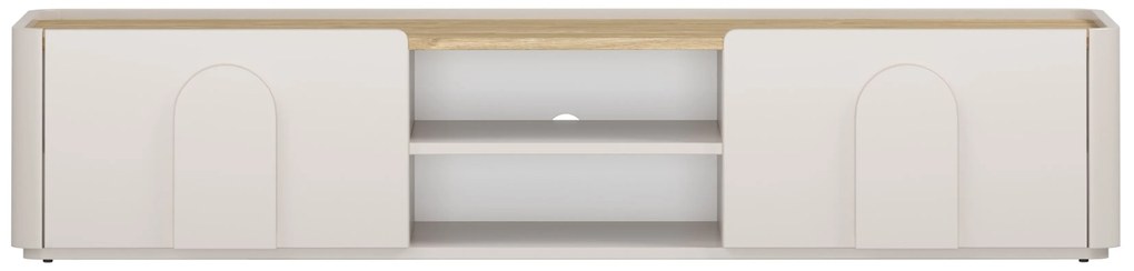 Comodă TV Amilio 170 cm - cashmere / stejar uleiat / mânere cashmere