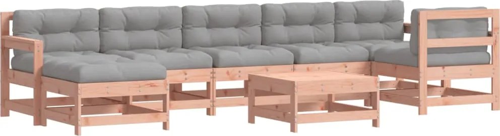 vidaXL Set mobilier de grădină cu perne, 8 piese, lemn masiv douglas