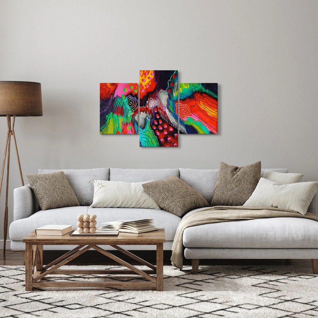 Tablou abstract - culori (90x60 cm)