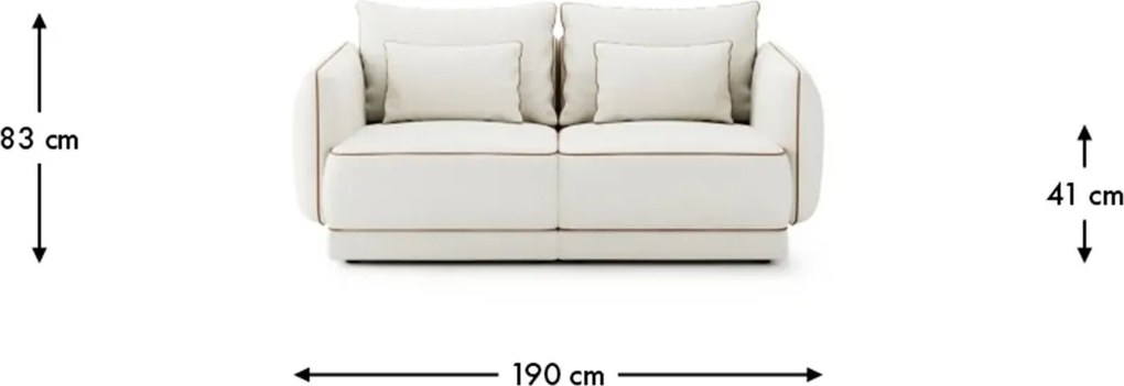 Canapea lemn masiv Yves 190x100 cm