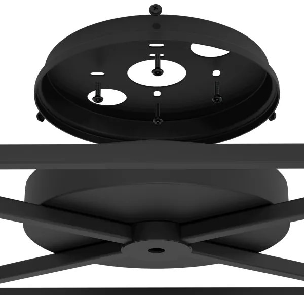 Plafonieră Eglo 43722 SPEKE 11xE27/40W/230V negru