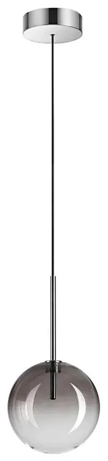 Lustră LED pe cablu Ideal Lux EQUINOXE 1xG4/2W/230V d. 15 cm crom/fumuriu