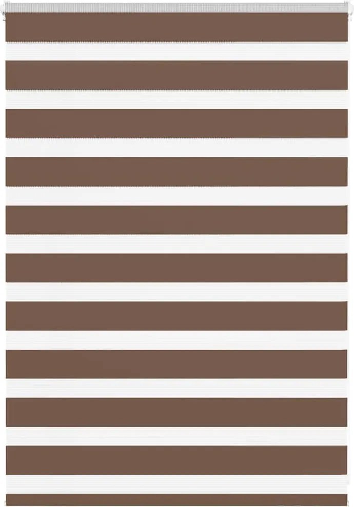 vidaXL Jaluzea tip zebra maro lățime țesătură 100,9 cm poliester