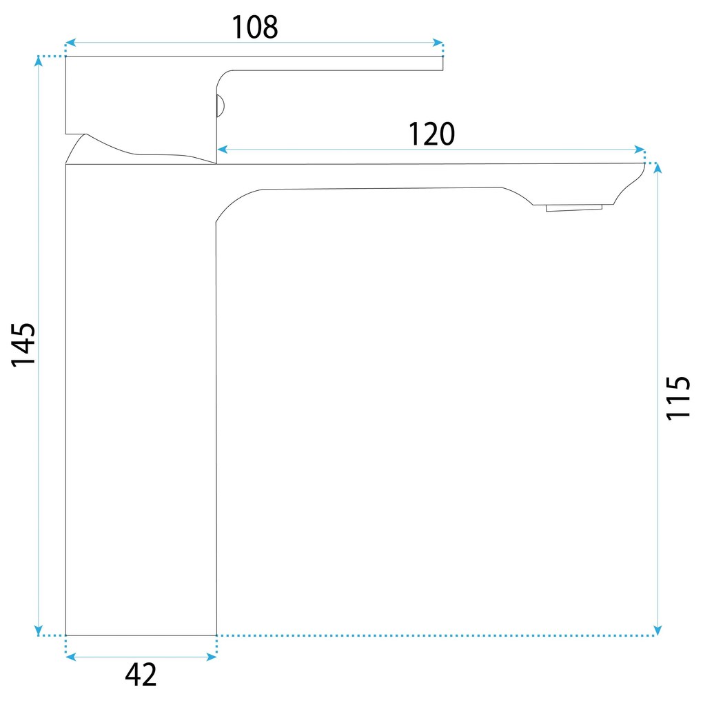 Baterie pentru baie Rea Drop Brush Gold low