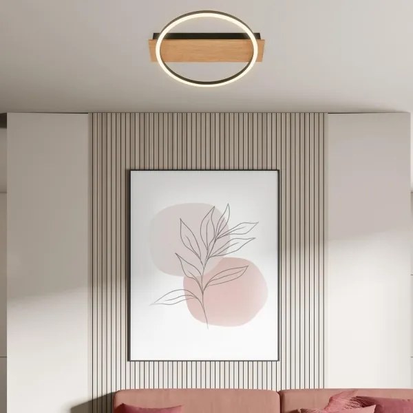 Briloner 3908-014 - Plafonieră LED KADA LED/14W/230V Ø 30 cm negru/maro