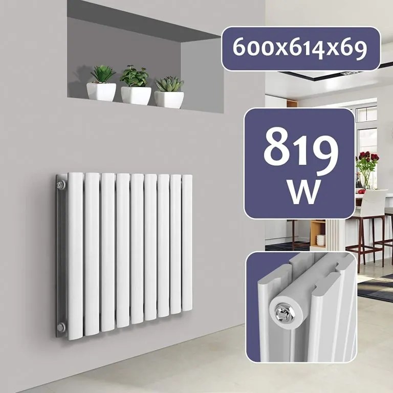 Radiator orizontal Aquamarin, 819 W, 600x614x69 mm