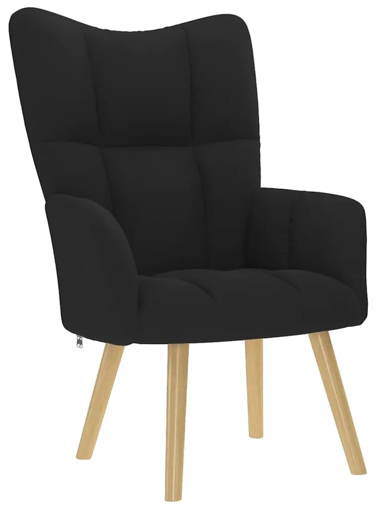 vidaXL Scaun de relaxare, negru, material textil