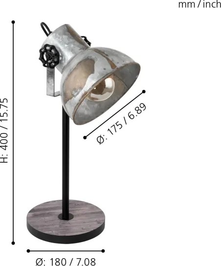 Eglo 79365 - Lampă de masă BARNSTAPLE 1xE27/40W/230V