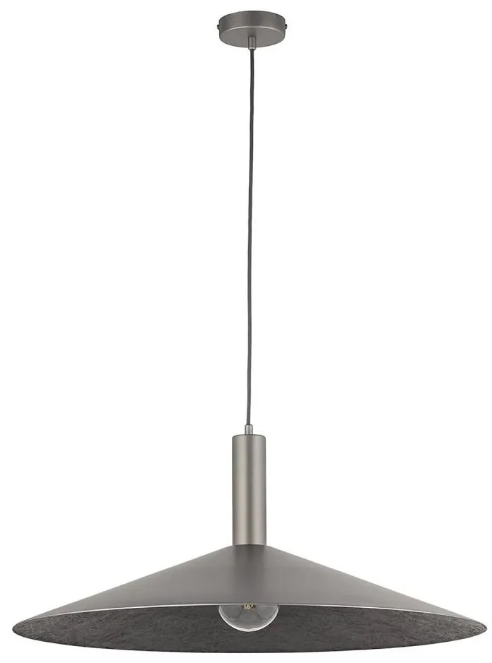 Lustră pe cablu CAPRI 1xE27/15W/230V d. 70 cm antracit/gri