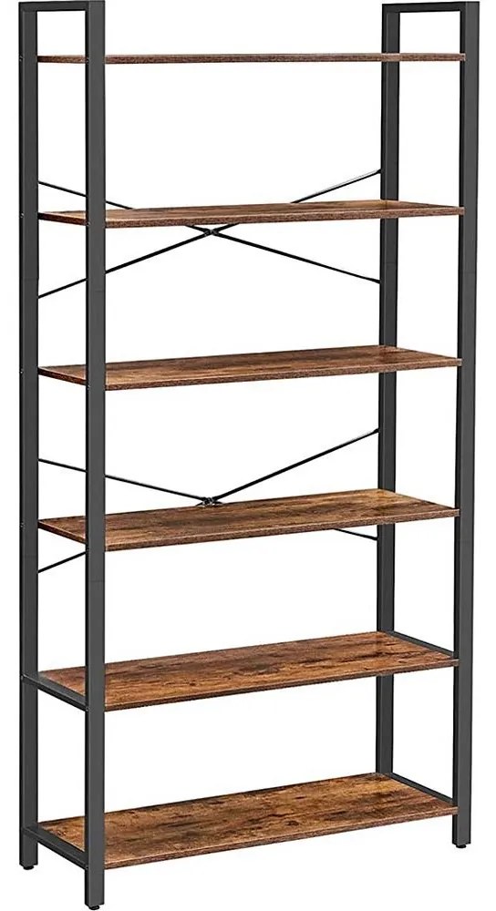 Bibliotecă NAVARO maro/negru