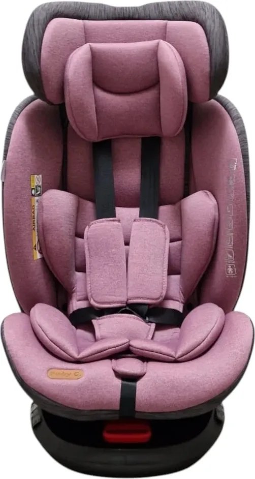 Scaun Auto cu Isofix Baby Care™ BS10P, Cu rotire 360 grade, Omologare R-129 i-Size, 0-36 kg, Tetiera reglabila, Transformabil in scoica auto, Sistem