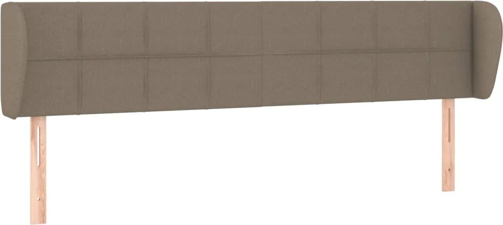 vidaXL Tăblie de pat cu aripioare gri taupe 203x23x78/88 cm textil