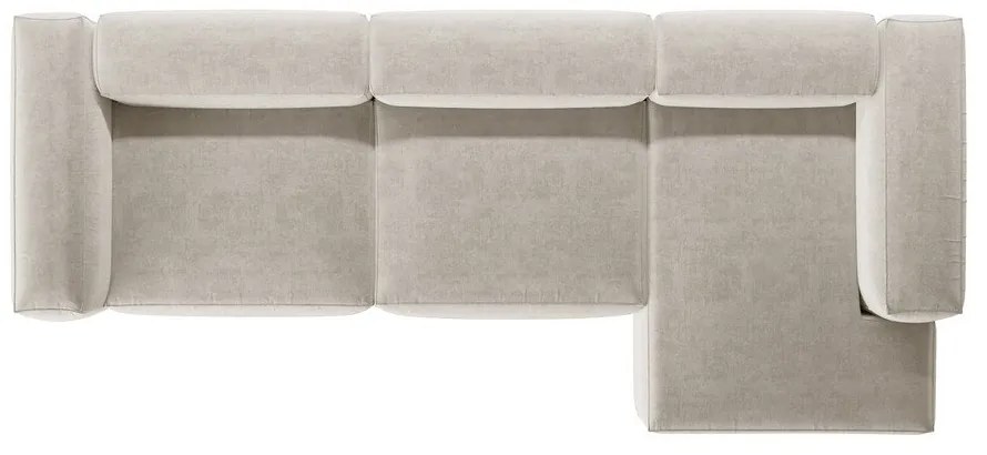 Colțar bej (cu colț pe partea dreaptă/cu șezlong) Bergamo – Cosmopolitan Design