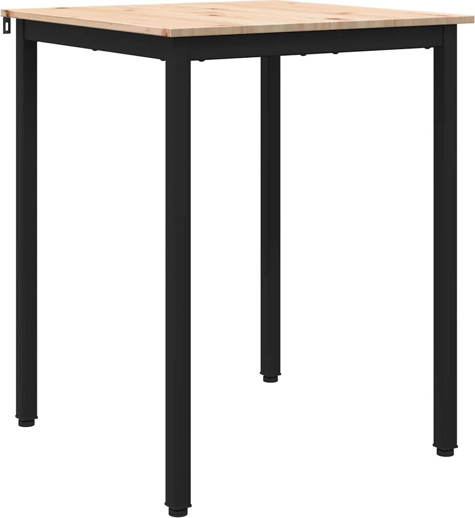 vidaXL Masă de dining natural 60 x 60 x 75 cm Lemn de pin masiv