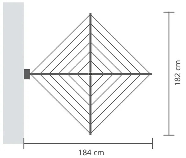 Uscător de rufe pentru grădină/de perete WallFix 24m – Brabantia