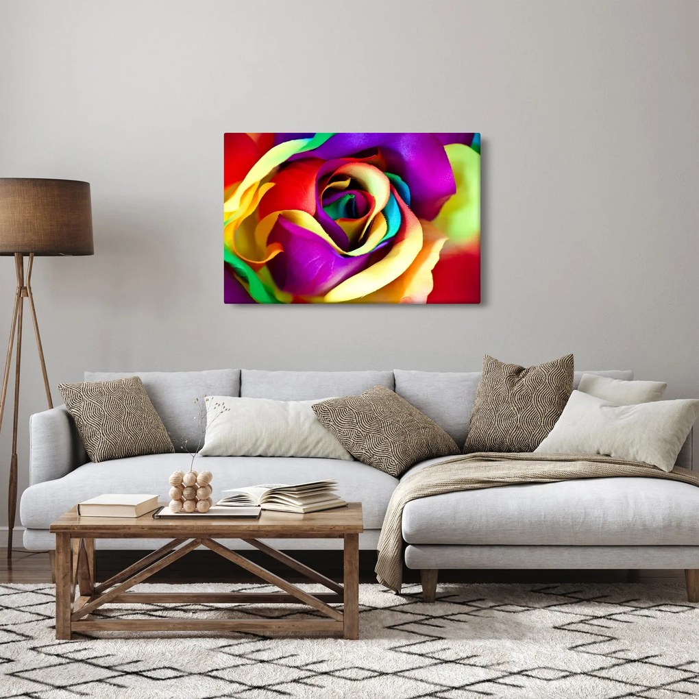 Tablou - Trandafir colorat (90x60 cm)