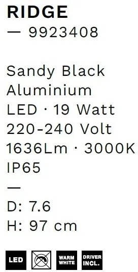 Aplica LED ambientala iluminat exterior IP65 RIDGE