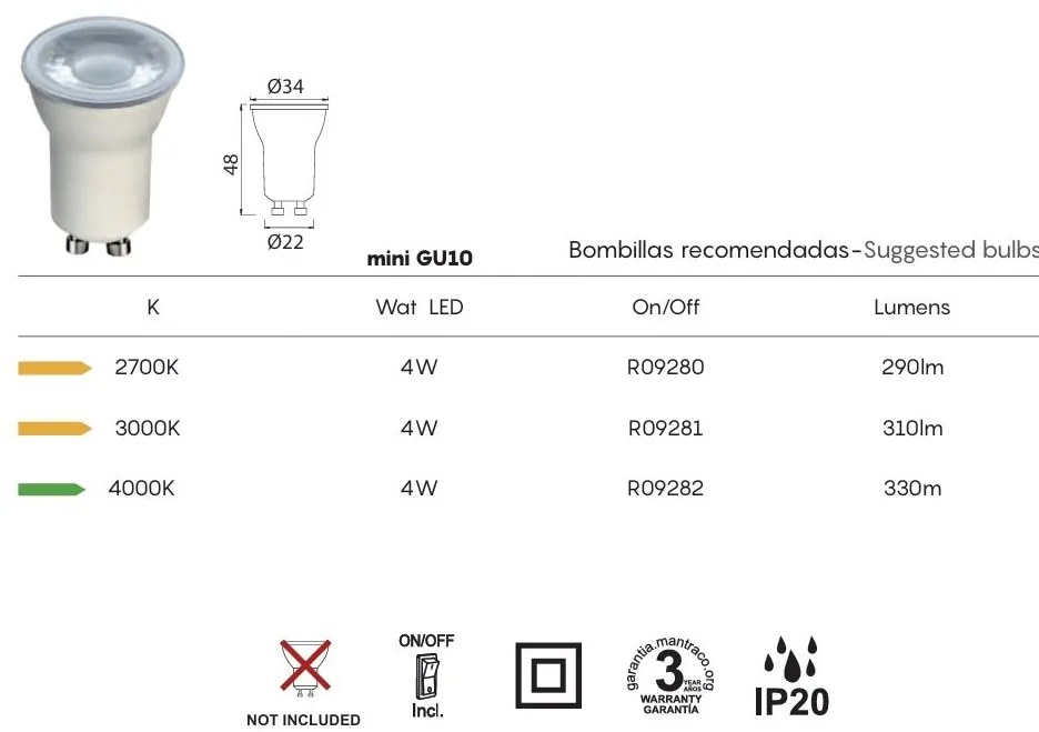 Aplica de perete cu reader Mini GU10 NOTTE alama antic