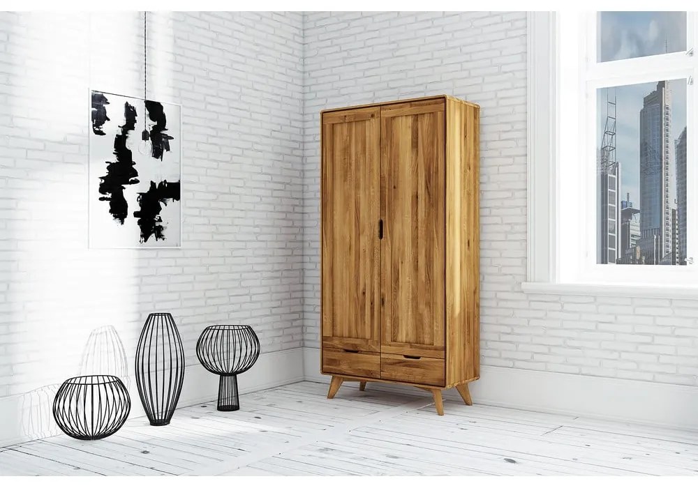 Dulap de stejar 90x180 cm Greg - The Beds