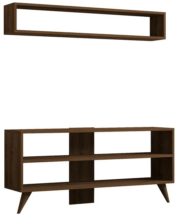 Set mobilier pentru living Prestige, Pako World, Nuc, 120x29x50 cm