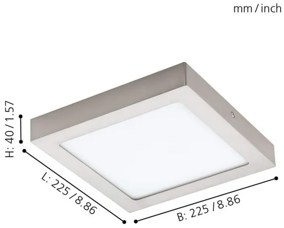 Eglo 96679 - Plafonieră LED RGBW dimerizabilă FUEVA-C LED/15,6W/230V BT