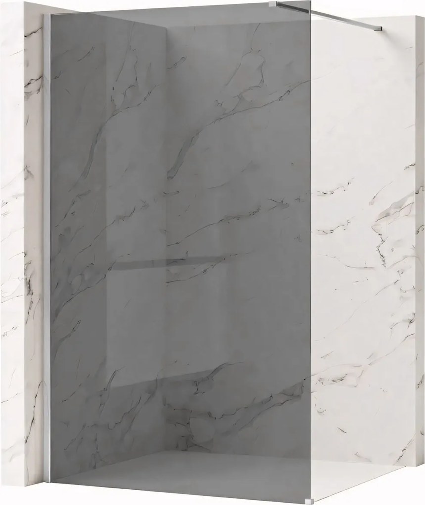 Paravan de dus Rea Flexi Grey / Chrome 100