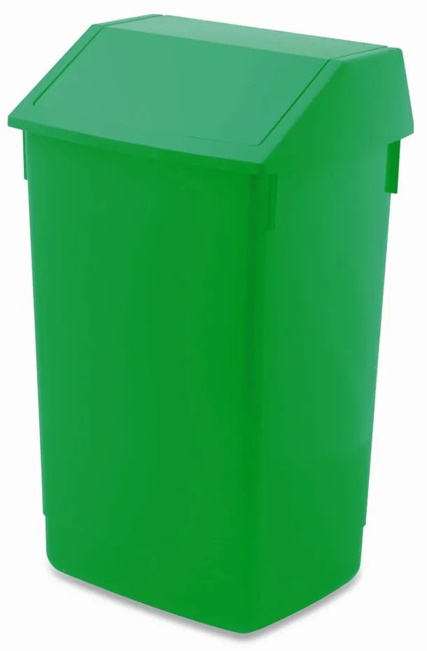 Coș de gunoi verde de reciclat din plastic 60 l – Addis