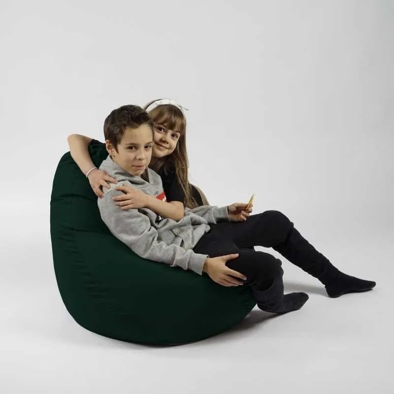 Fotoliu puf copii, Nirvana Light Pufrelax, Material Impermeabil - Verde Tuborg