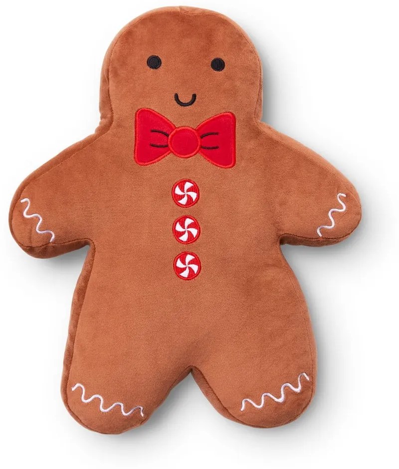 Pernă decorativă din catifea 28x37 cm cu model de Crăciun Gingerbread – Catherine Lansfield