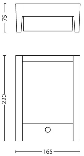 Corp de iluminat LED de exterior cu senzor ARBOUR 1xLED/6W IP44 Philips 16461/93/16