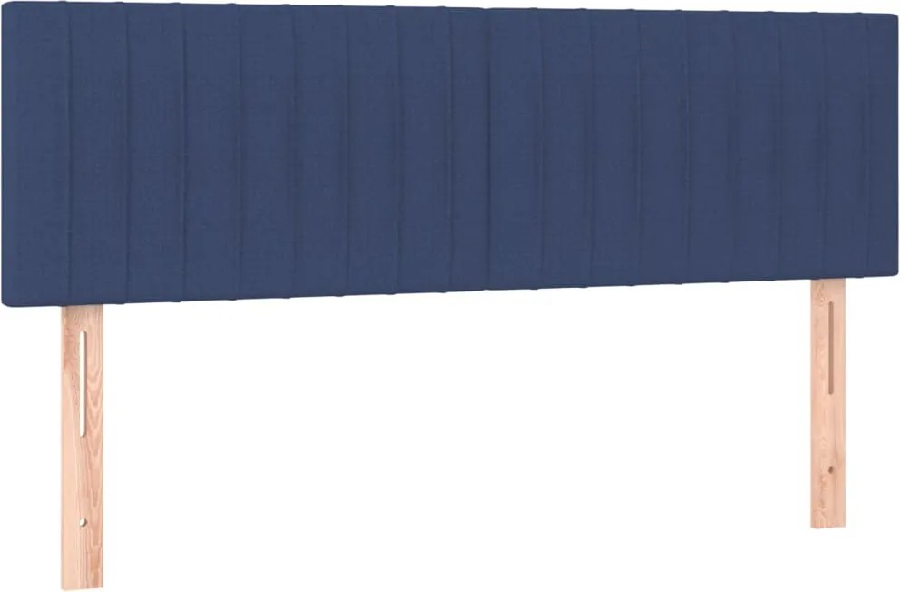 vidaXL Tăblii de pat, albastru, 144x5x78/88 cm, textil