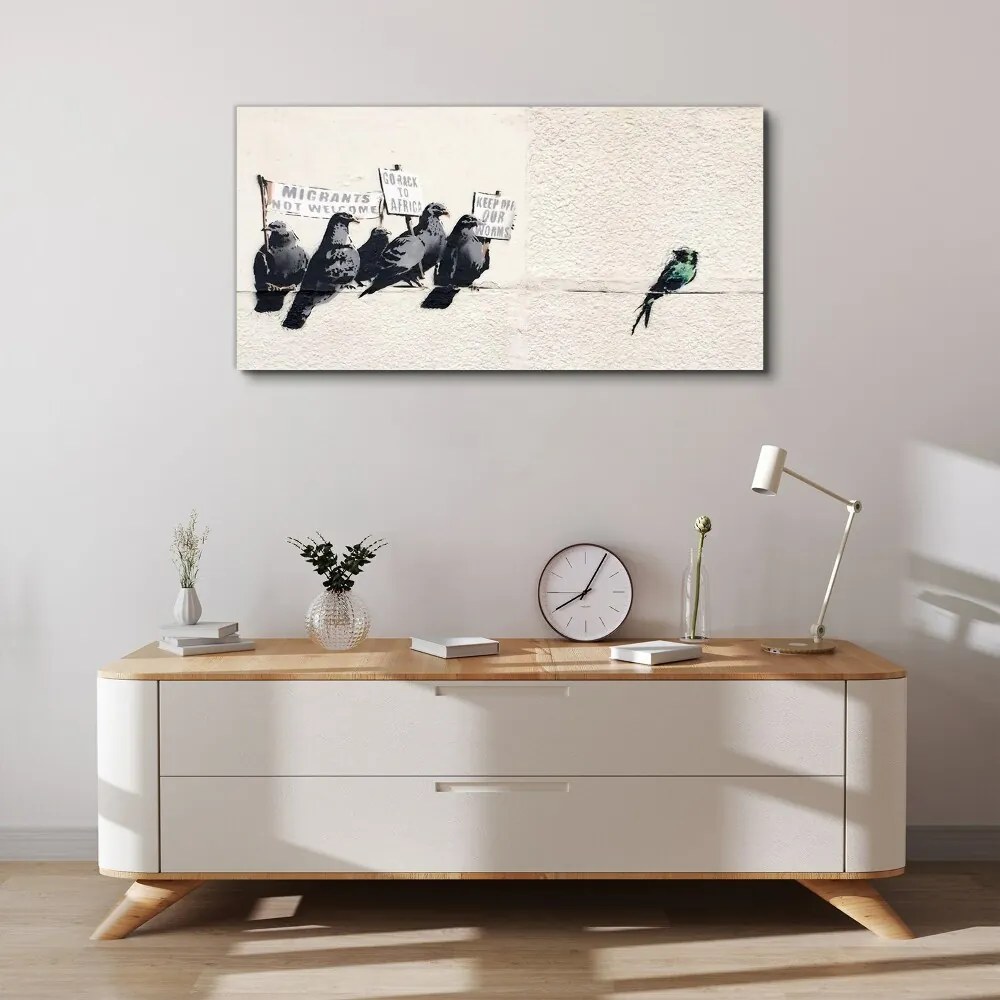 Tablou canvas Păsări care protestează Banksy