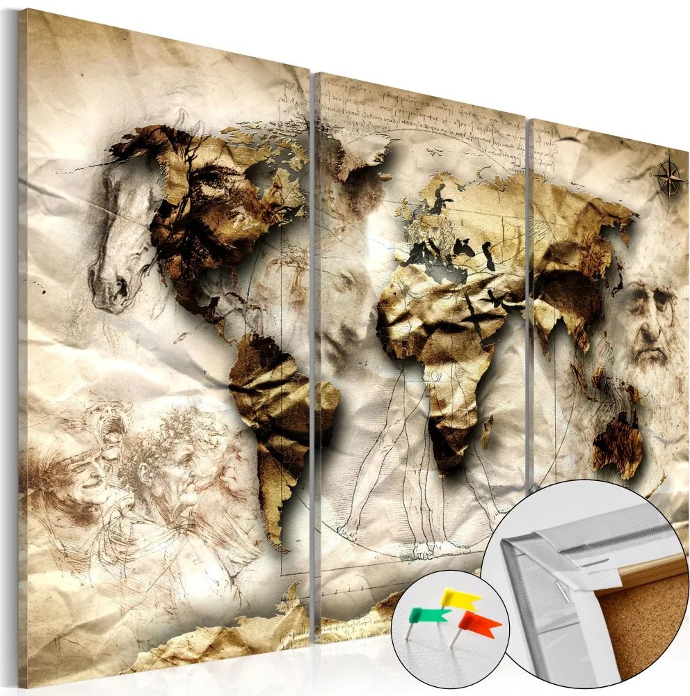 Tablou din plută Bimago - Empire of Science 120x80 cm
