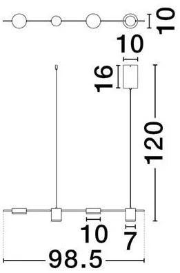 Lustra liniara cu 4 spoturi LED CCT RIAZ