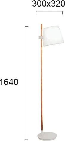 Lampă de podea VIANA 1xE27/60W/230V alb/maro