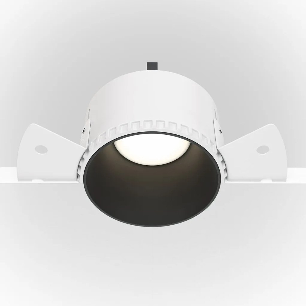 Spot incastrabil design tehnic Share alb, negru 7,5cm
