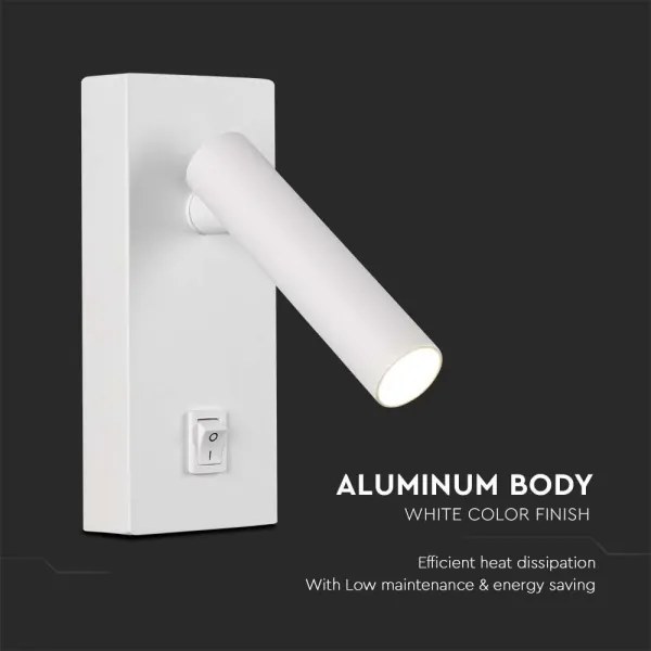 Spot LED de perete LED/2W/230V 4000K alb