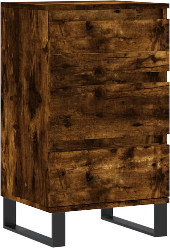 vidaXL Servantă, stejar afumat, 40x35x70 cm, lemn prelucrat