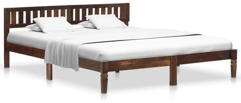 288408 vidaXL Cadru de pat, 180 cm, lemn masiv de mango