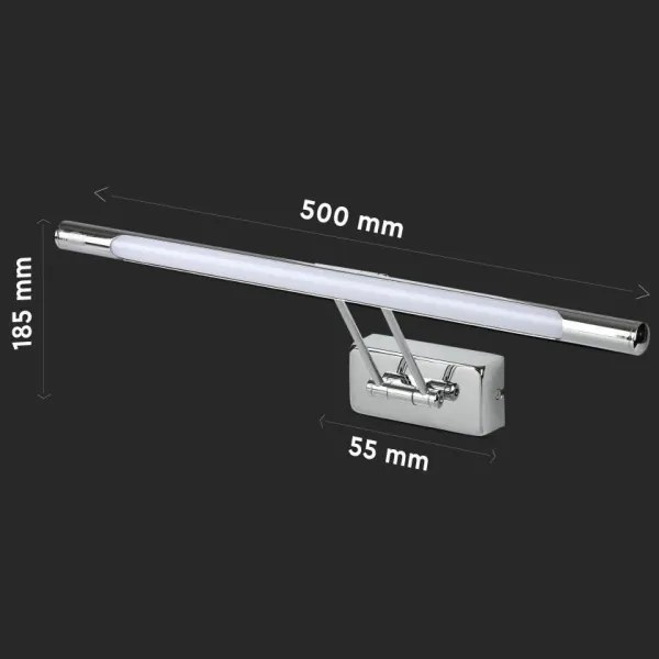 Aplică LED pentru oglindă LED/9W/230V 3000K 50cm crom
