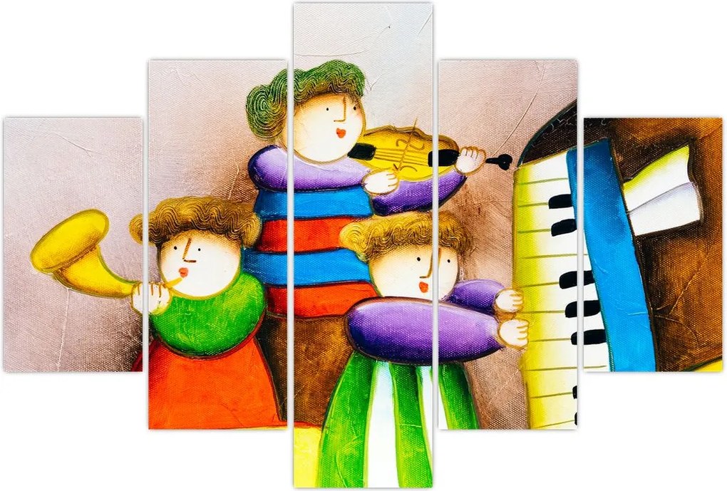 Tablou - Muzicanții, pictură (150x105 cm)