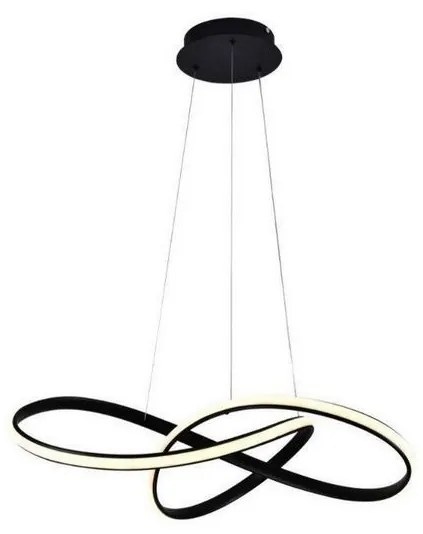 Lustră LED dimabilă pe cablu LED/70W/230V 3000-6500K negru + telecomandă