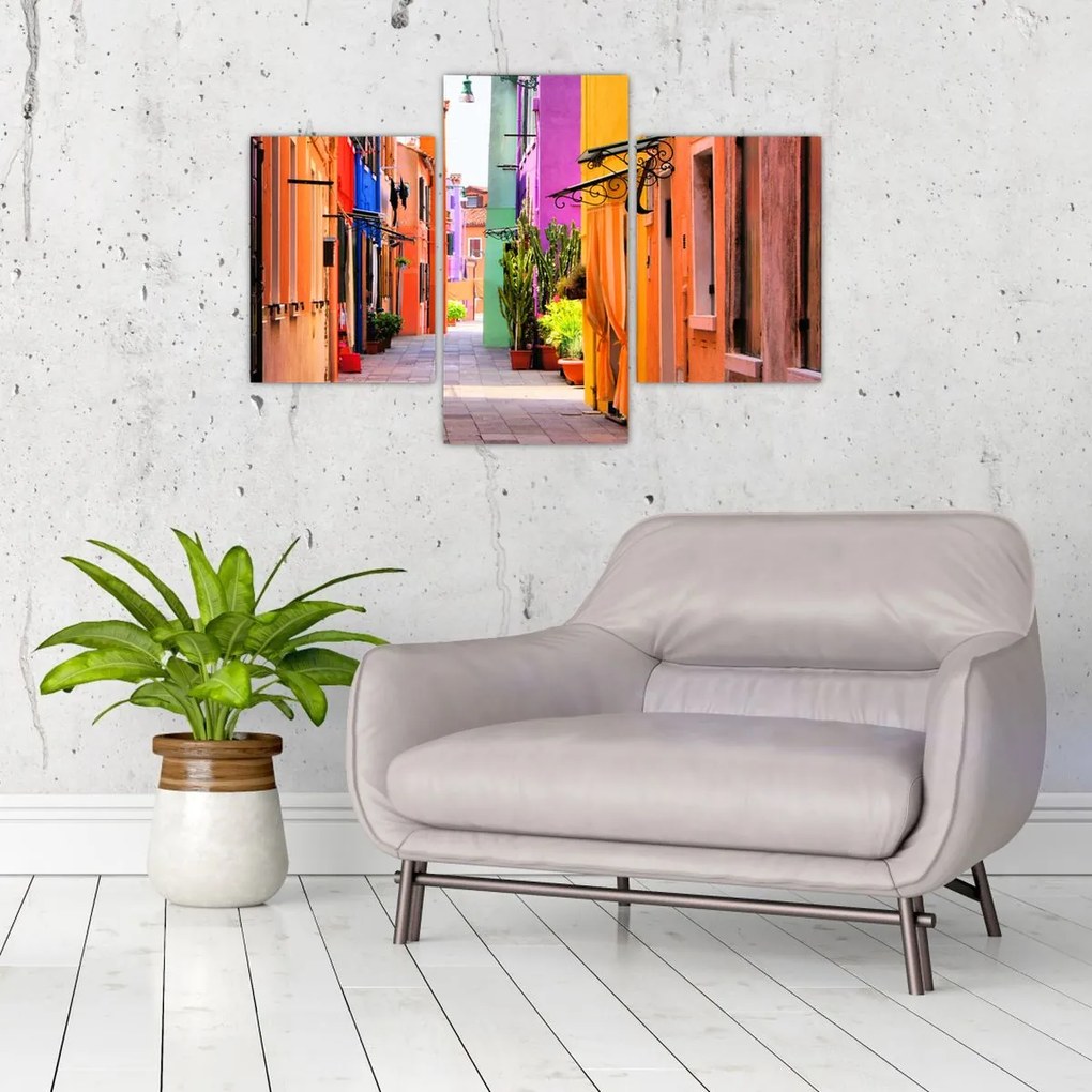 Tablou - Casa colorată în Burano, Veneția (90x60 cm)