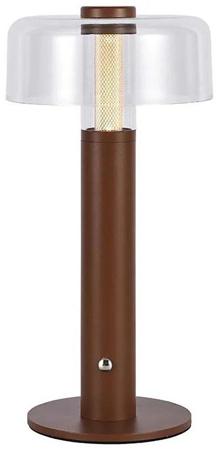 Lampă de birou LED reglabilă, reîncărcabilă, 1W, 5V, 3000K, 1800 mAh, maro