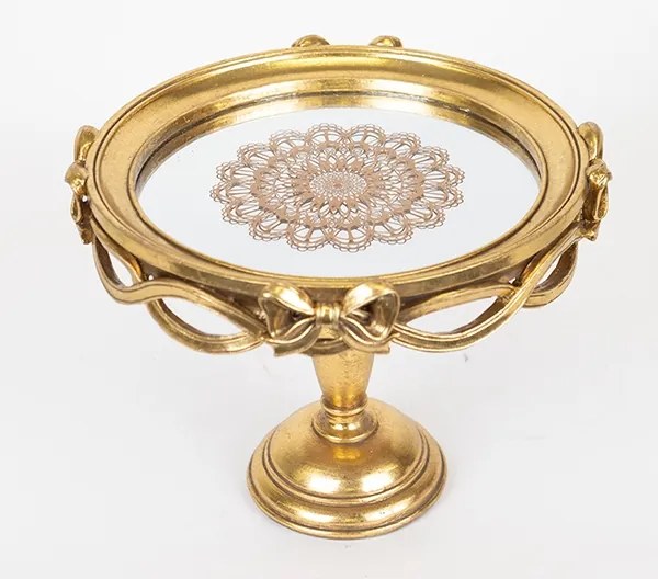 Tavă decorativă d. 25,5 cm auriu