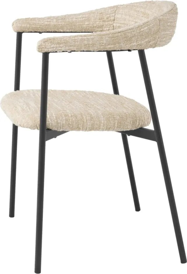 Set de 2 scaune design LUX Julio, Boucle sonata cream