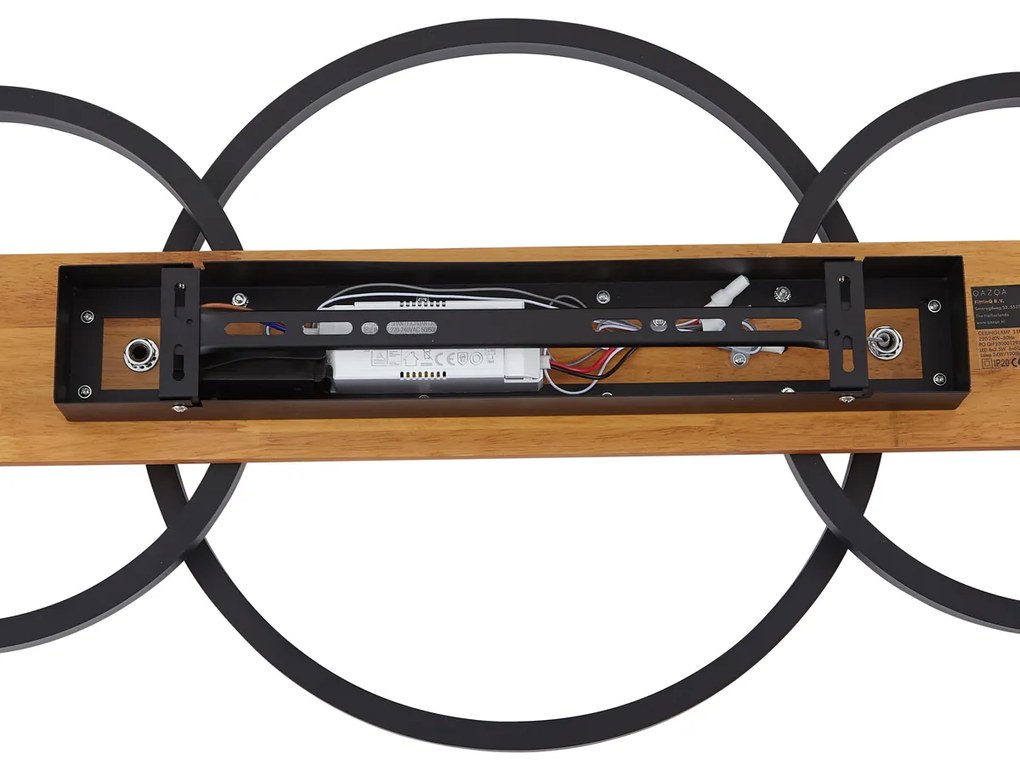 Plafonieră de design neagră rotundă cu LED inclus, cu 3 trepte de intensitate luminoasă - Nimue